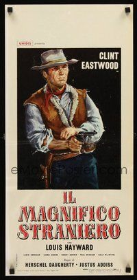 2b351 MAGNIFICENT STRANGER Italian locandina '67 El magnifico extranjero, art of Clint Eastwood