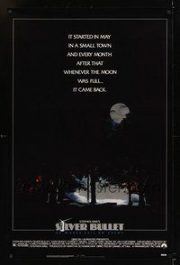 2b081 SILVER BULLET 1sh '85 Stephen King, whenever the moon was full, it came back!