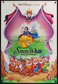 2b222 SNOW WHITE & THE SEVEN DWARFS DS 1sh R93 Walt Disney animated cartoon fantasy classic!