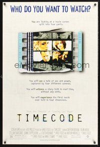 2b234 TIMECODE DS 1sh '00 Mike Figgis, Salma Hayek, Stellan Skarsgard!