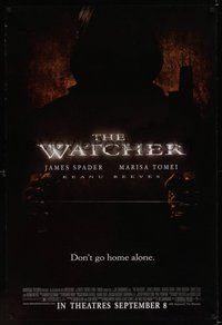 2b246 WATCHER advance DS 1sh '00 Keanu Reeves, James Spader, Marisa Tomei, creepy image!