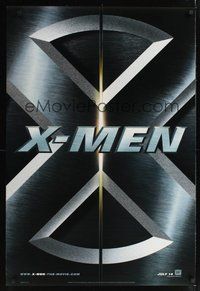 2b257 X-MEN teaser DS 1sh '00 Hugh Jackman, Bryan Singer, Marvel Comics super heroes!