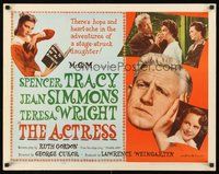 2c009 ACTRESS style B 1/2sh '53 Jean Simmons, cool close-up art of Spencer Tracy!