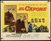 2c011 AL CAPONE style B 1/2sh '59 cool comparison of Rod Steiger to the most notorious gangster!