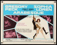 2c023 ARABESQUE 1/2sh '66 Gregory Peck, sexy Sophia Loren, ultra mod, ultra mad, ultra mystery!