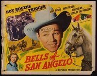 2c039 BELLS OF SAN ANGELO style A 1/2sh '47 Roy Rogers in Texas fighting bad guys on rearing Trigger
