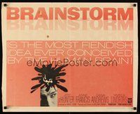 2c058 BRAINSTORM 1/2sh '65 Anne Francis, Jeffrey Hunter, scares you out of your mind!