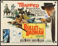 2c066 BULLET FOR A BADMAN 1/2sh '64 cowboy Audie Murphy is framed for murder by Darren McGavin!