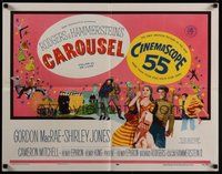 2c071 CAROUSEL 1/2sh '56 Shirley Jones, Gordon MacRae, Rodgers & Hammerstein musical!