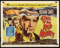 2c072 CASE OF THE RED MONKEY style A 1/2sh '55 Richard Conte, sexy Rona Anderson!