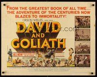 2c089 DAVID & GOLIATH 1/2sh '61 Orson Welles as King Saul, the shepherd who became a warrior king!