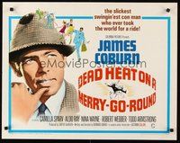 2c090 DEAD HEAT ON A MERRY-GO-ROUND 1/2sh '66 James Coburn, the slickest swingin'est con man ever!