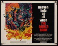 2c095 DEVIL'S RAIN 1/2sh '75 Ernest Borgnine, William Shatner, Anton Lavey, cool Mort Kunstler art!