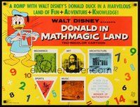 2c101 DONALD IN MATHMAGIC LAND 1/2sh '59 Walt Disney, great image of Donald Duck!