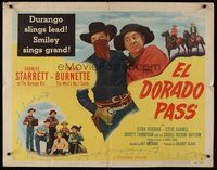2c108 EL DORADO PASS style B 1/2sh '48 Charles Starrett as The Durango Kid + Smiley Burnette!