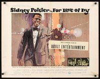 2c127 FOR LOVE OF IVY 1/2sh '68 Daniel Mann, cool artwork of Sidney Poitier!