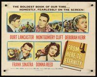2c132 FROM HERE TO ETERNITY 1/2sh '53 Burt Lancaster, Kerr, Sinatra, Donna Reed, Montgomery Clift!