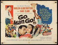 2c140 GO MAN GO style A 1/2sh '54 Dane Clark in Harlem Globetrotters basketball biography!