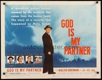 2c142 GOD IS MY PARTNER 1/2sh '57 religious Walter Brennan, a story of love!