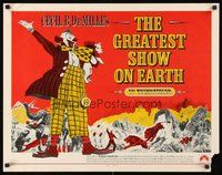 2c148 GREATEST SHOW ON EARTH 1/2sh R70s Cecil B. DeMille circus classic, Charlton Heston!