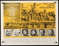 2c149 GREATEST STORY EVER TOLD 1/2sh '65 George Stevens, Max von Sydow as Jesus!
