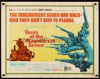 2c156 GUNS OF THE MAGNIFICENT SEVEN 1/2sh '69 George Kennedy, James Whitmore, Reni Santoni