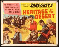 2c165 HERITAGE OF THE DESERT 1/2sh R50 Zane Grey, Donald Woods, Evelyn Venable, Russell Hayden