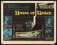 2c174 HOUSE OF USHER 1/2sh '60 Edgar Allan Poe's tale of the ungodly & evil, art by Reynold Brown!