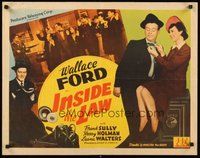 2c195 INSIDE THE LAW 1/2sh '42 Wallace Ford, Luana Walters, bank robbery!