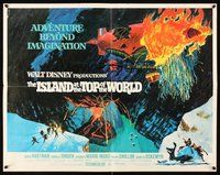 2c197 ISLAND AT THE TOP OF THE WORLD 1/2sh '74 Disney's adventure beyond imagination, cool art!