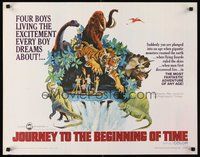 2c208 JOURNEY TO THE BEGINNING OF TIME 1/2sh '66 4 boys live their dream of fighting dinosaurs!