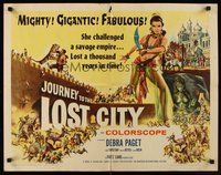 2c210 JOURNEY TO THE LOST CITY 1/2sh '60 directed by Fritz Lang, art of sexy Arabian Debra Paget!