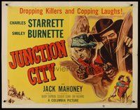 2c213 JUNCTION CITY 1/2sh '52 art of Charles Starrett as The Durango Kid w/Smiley Burnette!