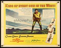 2c218 KING & FOUR QUEENS style B 1/2sh '57 art of Clark Gable, Eleanor Parker & sexy babes!