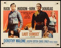 2c228 LAST SUNSET 1/2sh '61 Rock Hudson, Kirk Douglas, Dorothy Malone, directed by Robert Aldrich!