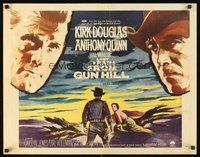 2c229 LAST TRAIN FROM GUN HILL style B 1/2sh '59 Kirk Douglas, A. Quinn, directed by John Sturges!