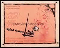 2c233 LILITH 1/2sh '64 Warren Beatty, before Eve, there was evil, and her name was Jean Seberg!