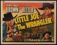 2c238 LITTLE JOE, THE WRANGLER 1/2sh '42 Johnny Mack Brown & Tex Ritter in western action!