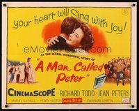 2c260 MAN CALLED PETER 1/2sh '55 Richard Todd & Jean Peters make your heart sing with joy!