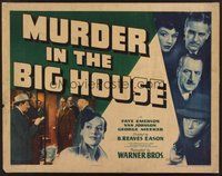 2c285 MURDER IN THE BIG HOUSE style A 1/2sh '42 Van Johnson, Faye Emerson, George Meeker!