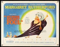 2c287 MURDER MOST FOUL 1/2sh '64 art of Margaret Rutherford, written by Agatha Christie!
