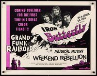 2c290 MUSICAL MUTINY/WEEKEND REBELLION 1/2sh '70 Iron Butterfly, Grand Funk Railroad double-bill!