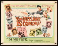 2c310 OUTLAWS IS COMING 1/2sh '65 The Three Stooges with Curly-Joe are wacky cowboys!