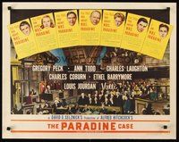 2c313 PARADINE CASE style B 1/2sh '48 Alfred Hitchcock, Gregory Peck, Ann Todd, Valli, Coburn!