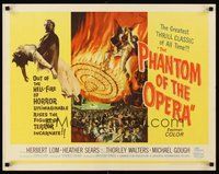 2c318 PHANTOM OF THE OPERA 1/2sh '62 Hammer horror, Herbert Lom, cool art by Reynold Brown!