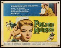2c326 POLICE NURSE 1/2sh '63 pretty nurse Merry Anders, Ken Scott, thriller!