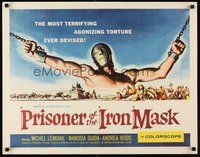 2c328 PRISONER OF THE IRON MASK 1/2sh '62 cool art of the most terrifying torture ever devised!