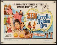 2c371 SINDERELLA & THE GOLDEN BRA 1/2sh '64 a version for those who think young and naughty!