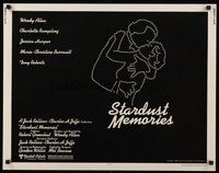 2c399 STARDUST MEMORIES 1/2sh '80 directed by Woody Allen, cool star constellation art!