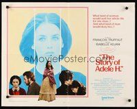 2c405 STORY OF ADELE H. int'l 1/2sh '75 Francois Truffaut's L'Histoire d'Adele H., Isabelle Adjani